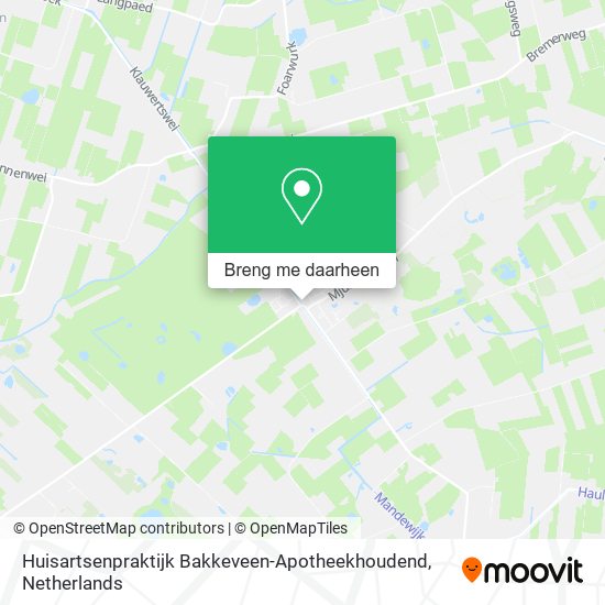 Huisartsenpraktijk Bakkeveen-Apotheekhoudend kaart