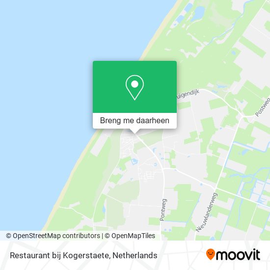 Restaurant bij Kogerstaete kaart