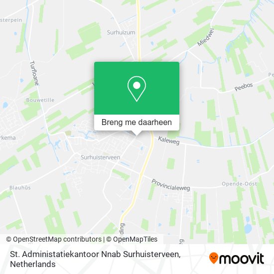 St. Administatiekantoor Nnab Surhuisterveen kaart