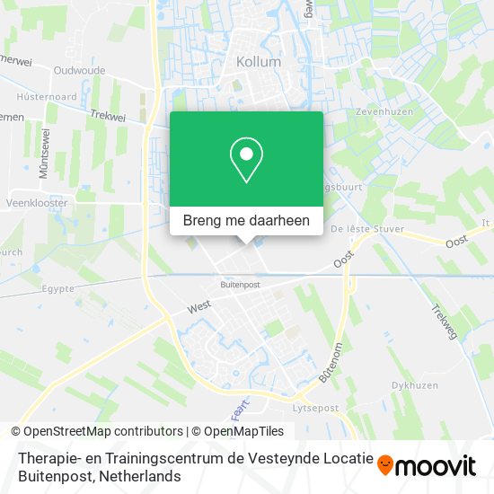 Therapie- en Trainingscentrum de Vesteynde Locatie Buitenpost kaart