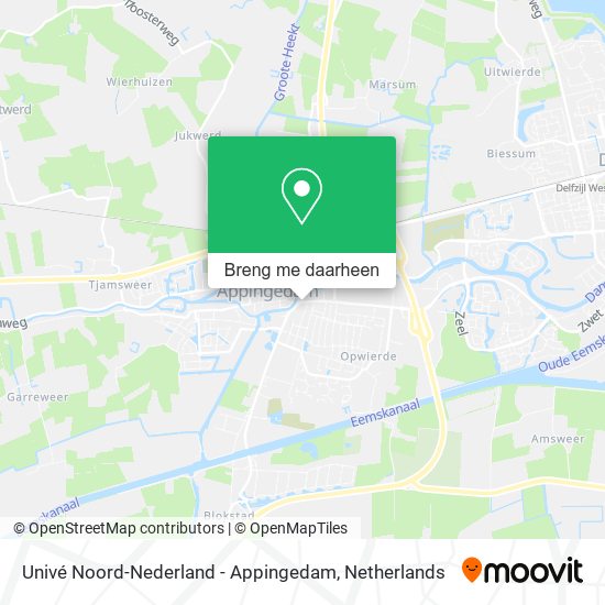Univé Noord-Nederland - Appingedam kaart