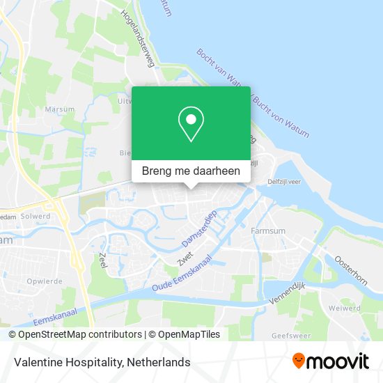 Valentine Hospitality kaart