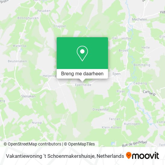 Vakantiewoning 't Schoenmakershuisje kaart