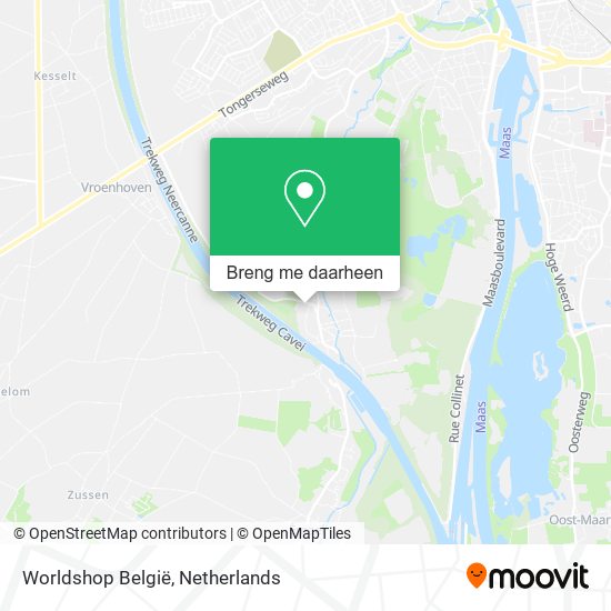 Worldshop België kaart