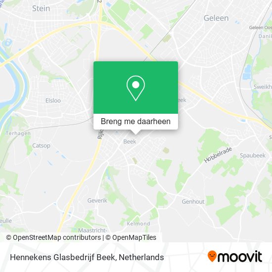 Hennekens Glasbedrijf Beek kaart