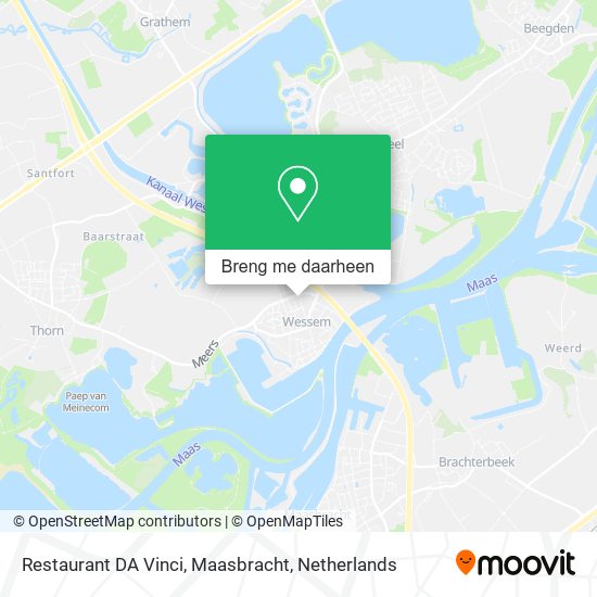 Restaurant DA Vinci, Maasbracht kaart