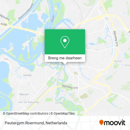 Peutergym Roermond kaart