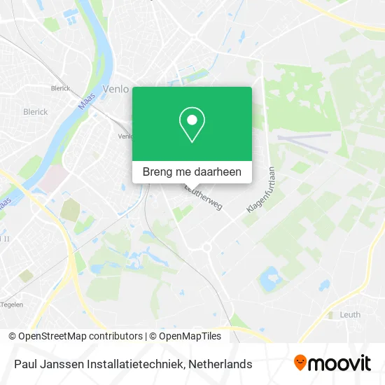 Paul Janssen Installatietechniek kaart