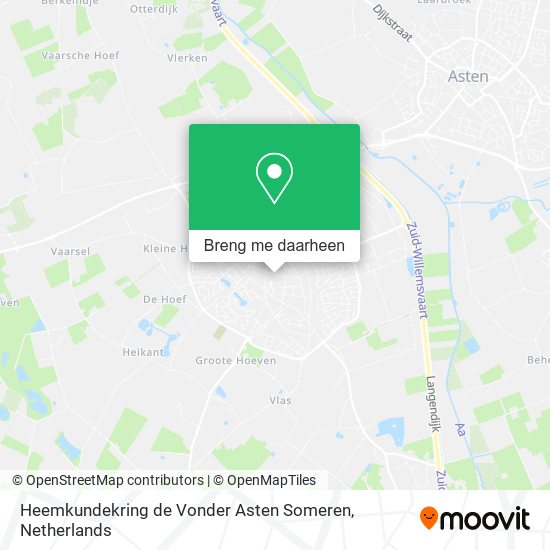 Heemkundekring de Vonder Asten Someren kaart