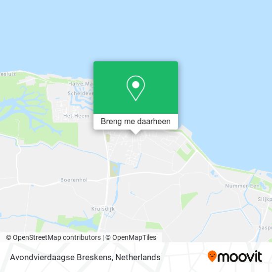 Avondvierdaagse Breskens kaart