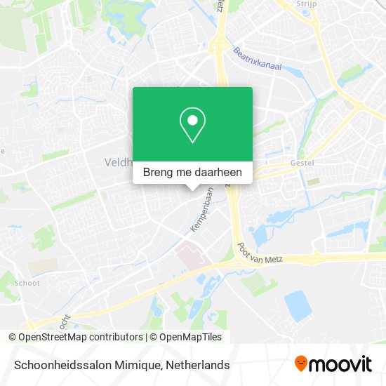 Schoonheidssalon Mimique kaart