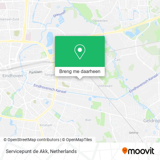 Servicepunt de Akk kaart