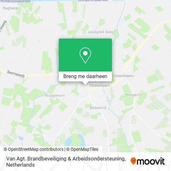 Van Agt. Brandbeveiliging & Arbeidsondersteuning kaart