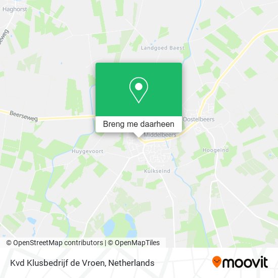 Kvd Klusbedrijf de Vroen kaart