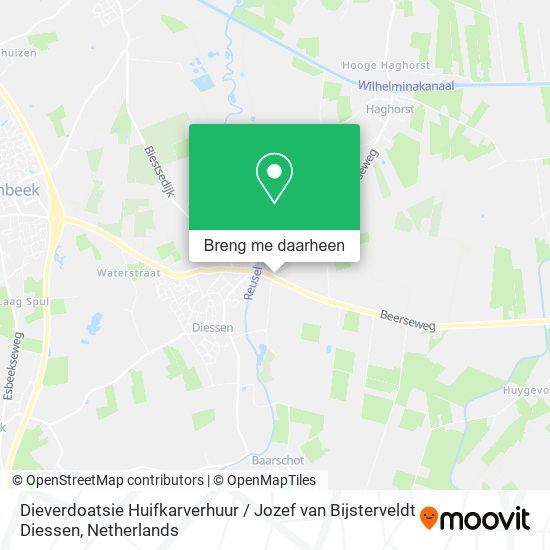 Dieverdoatsie Huifkarverhuur / Jozef van Bijsterveldt Diessen kaart