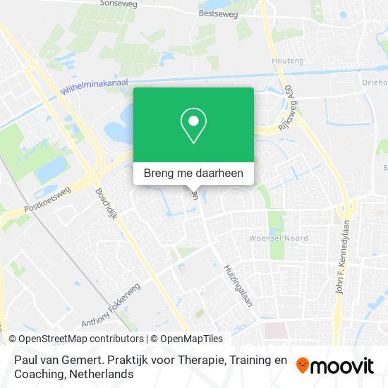 Paul van Gemert. Praktijk voor Therapie, Training en Coaching kaart