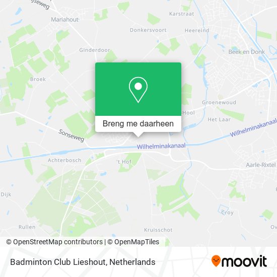 Badminton Club Lieshout kaart