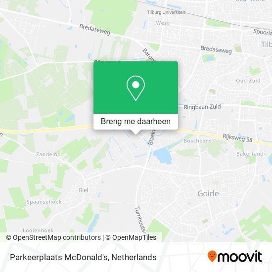 Parkeerplaats McDonald's kaart