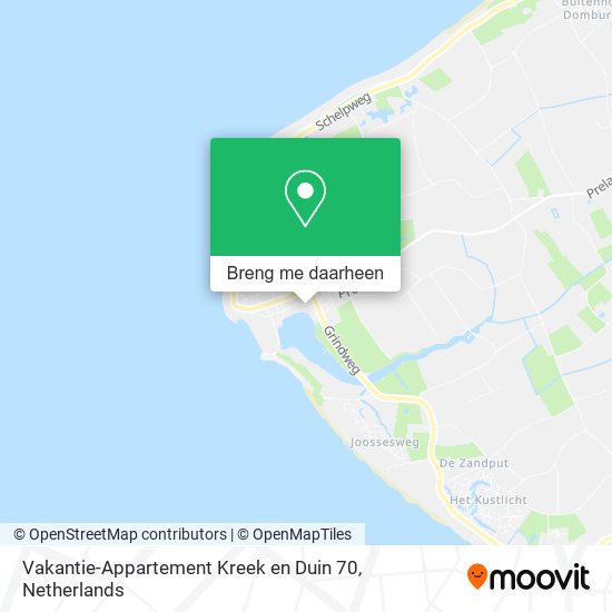 Vakantie-Appartement Kreek en Duin 70 kaart