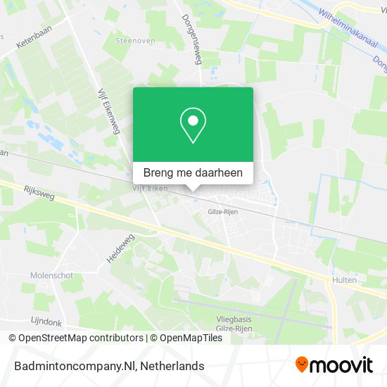 Badmintoncompany.Nl kaart