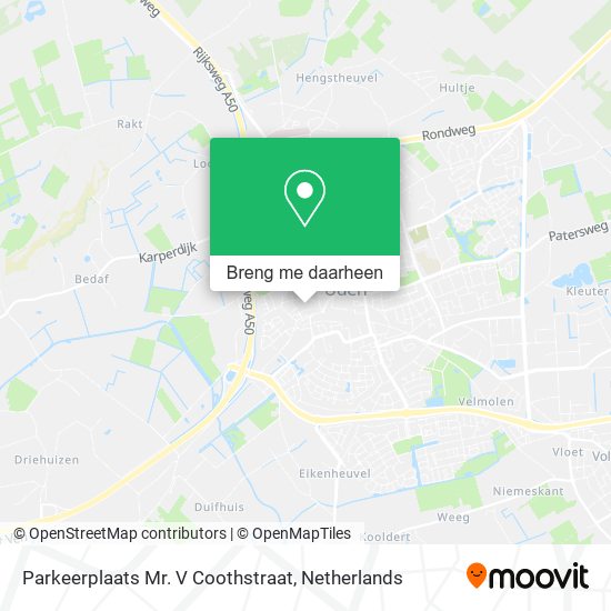 Parkeerplaats Mr. V Coothstraat kaart