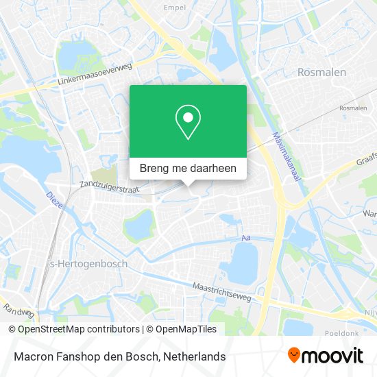 Macron Fanshop den Bosch kaart