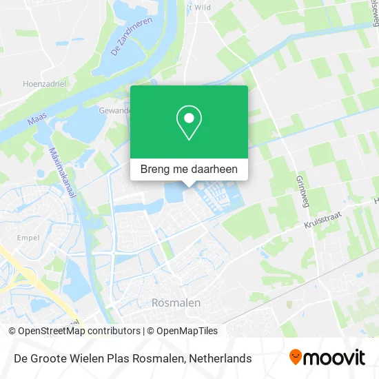 De Groote Wielen Plas Rosmalen kaart