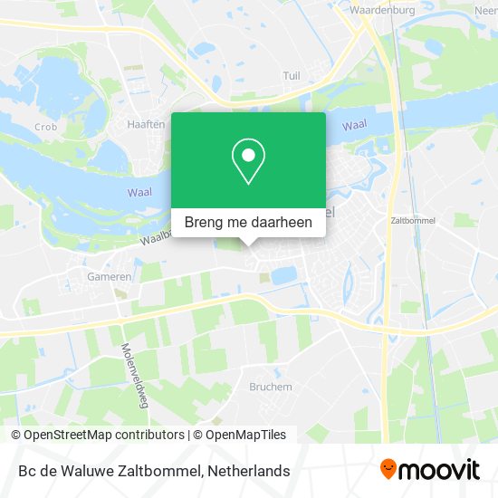 Bc de Waluwe Zaltbommel kaart