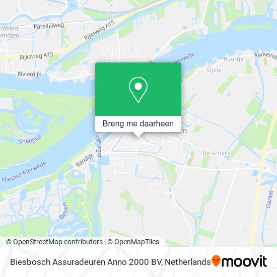 Biesbosch Assuradeuren Anno 2000 BV kaart