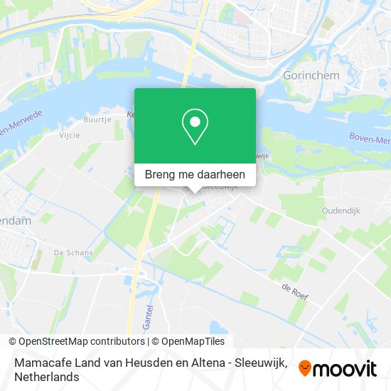 Mamacafe Land van Heusden en Altena - Sleeuwijk kaart