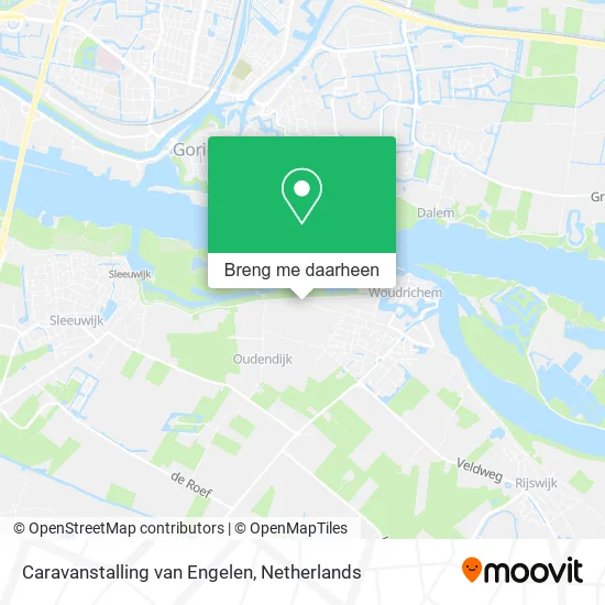 Caravanstalling van Engelen kaart