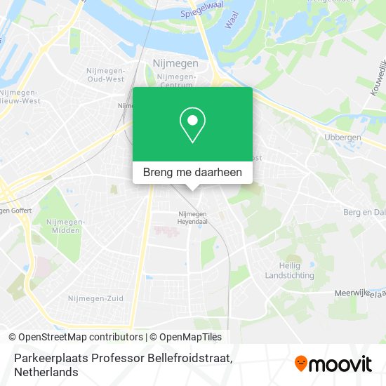 Parkeerplaats Professor Bellefroidstraat kaart