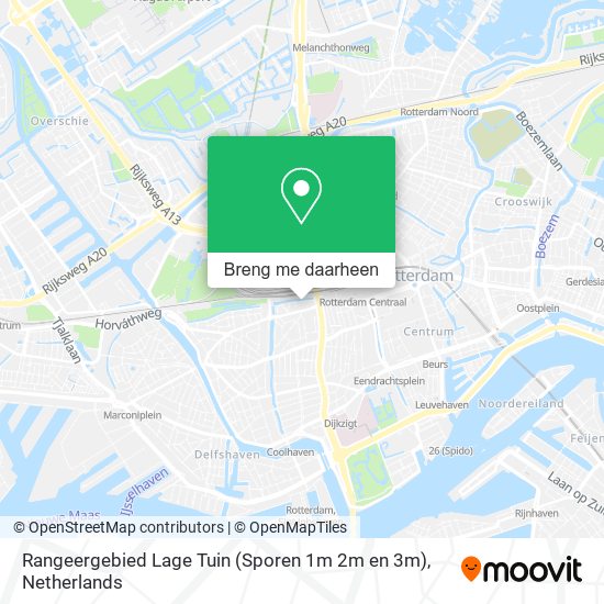 Rangeergebied Lage Tuin (Sporen 1m 2m en 3m) kaart