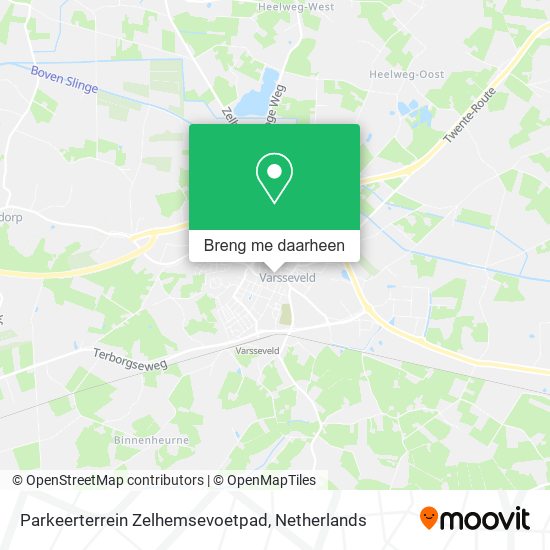 Parkeerterrein Zelhemsevoetpad kaart