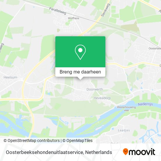 Oosterbeeksehondenuitlaatservice kaart