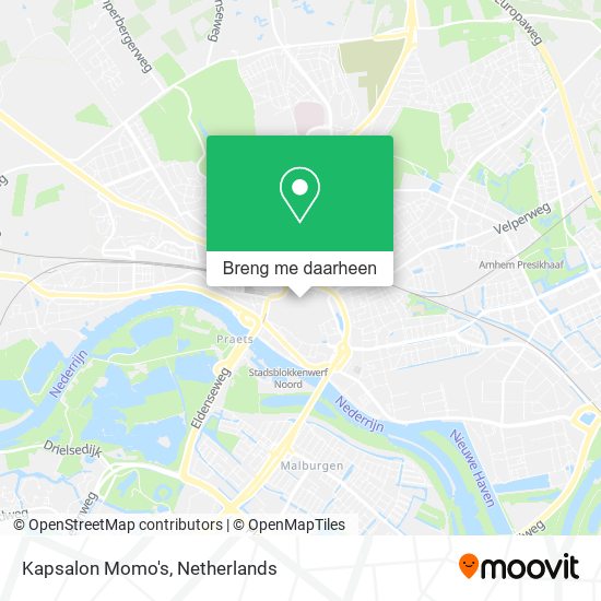 Kapsalon Momo's kaart