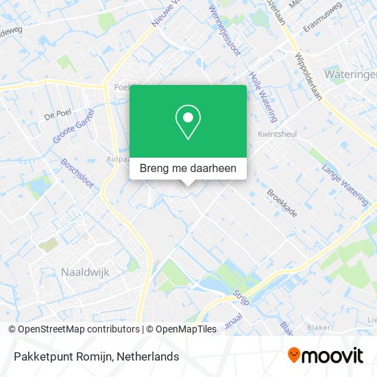 Pakketpunt Romijn kaart