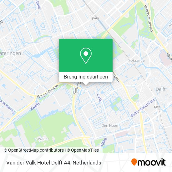 Van der Valk Hotel Delft A4 kaart