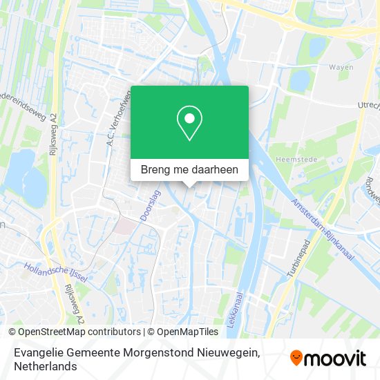 Evangelie Gemeente Morgenstond Nieuwegein kaart