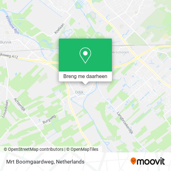 Mrt Boomgaardweg kaart