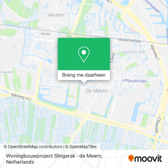 Woningbouwproject Slingerak - de Meern kaart