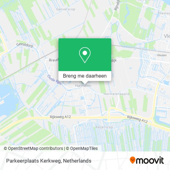 Parkeerplaats Kerkweg kaart