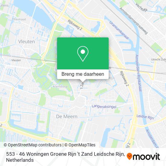 553 - 46 Woningen Groene Rijn 't Zand Leidsche Rijn kaart