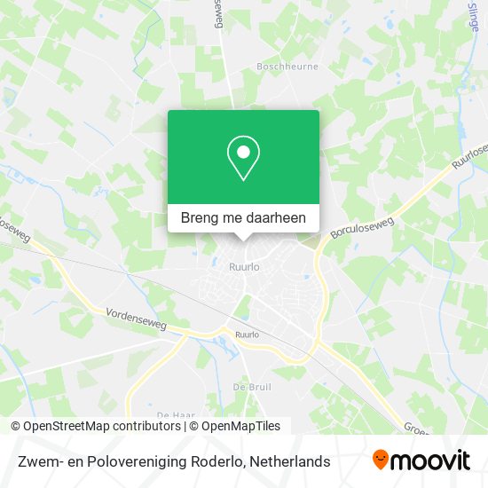 Zwem- en Polovereniging Roderlo kaart