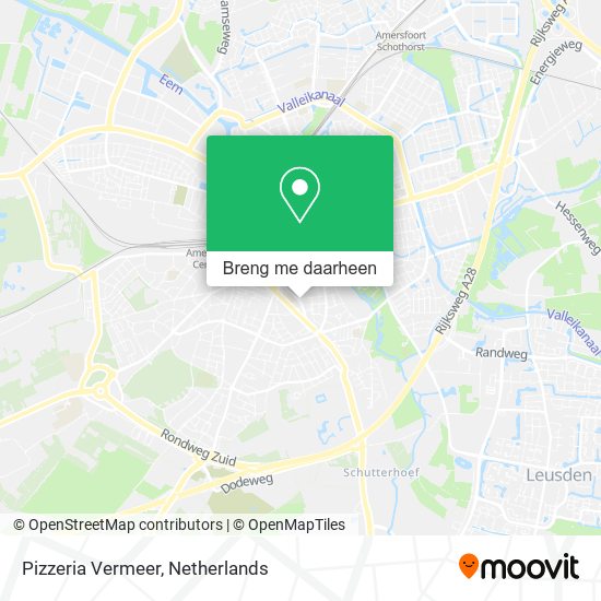 Pizzeria Vermeer kaart