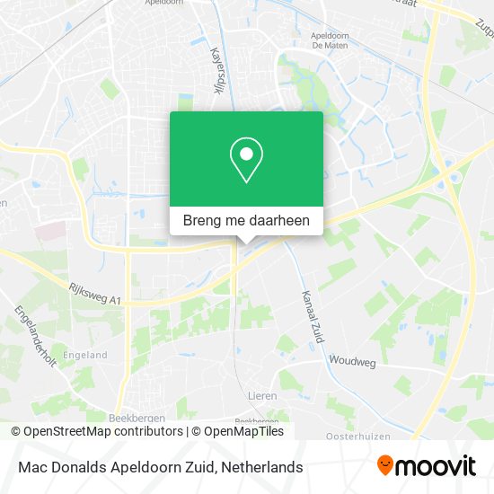 Mac Donalds Apeldoorn Zuid kaart