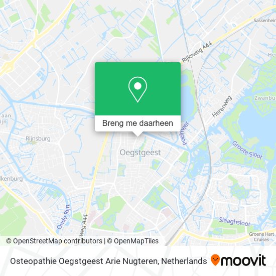 Osteopathie Oegstgeest Arie Nugteren kaart