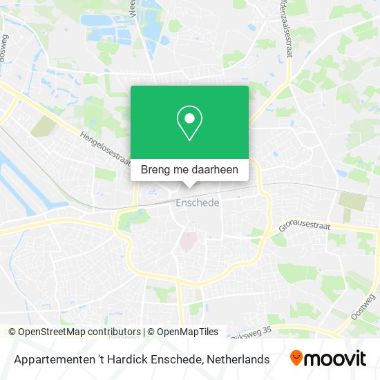 Appartementen 't Hardick Enschede kaart