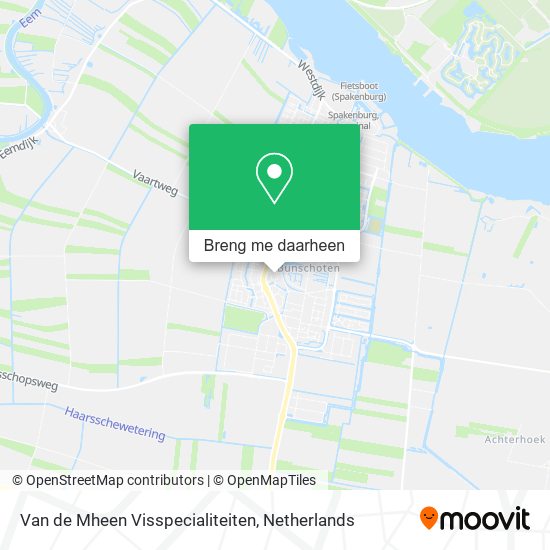 Van de Mheen Visspecialiteiten kaart