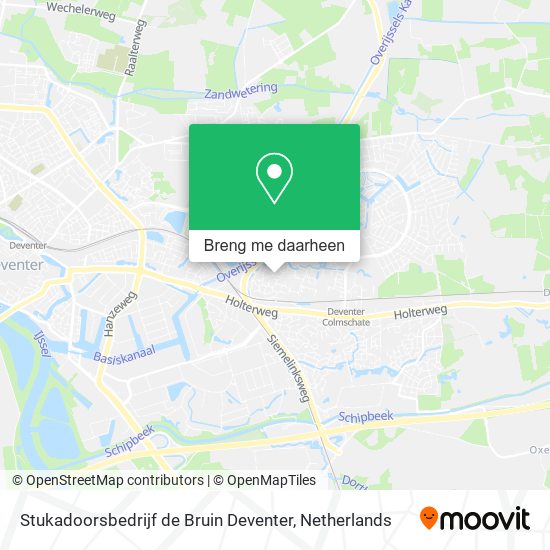 Stukadoorsbedrijf de Bruin Deventer kaart